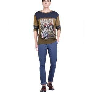 𝅺Marvel Avengers Superheroes Long Sleeve Graphic Men's Tee